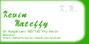 kevin mateffy business card